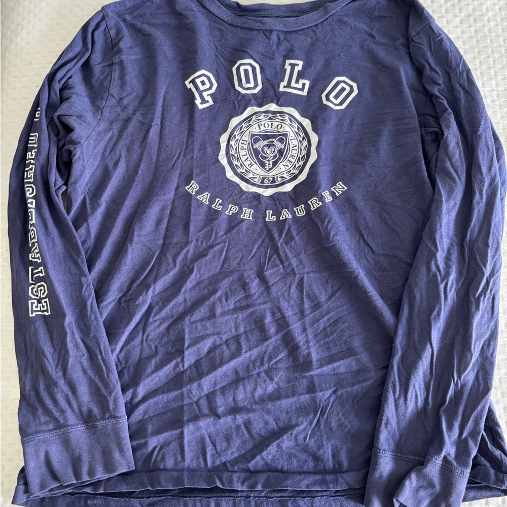 Ralph Lauren Kids Long Sleeve Tee - Blue